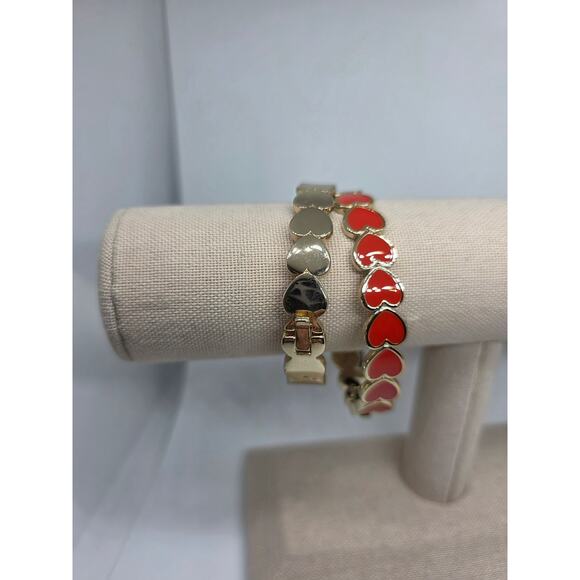 Ann Taylor Heart Cuff Bracelet Set - Picture 6 of 8